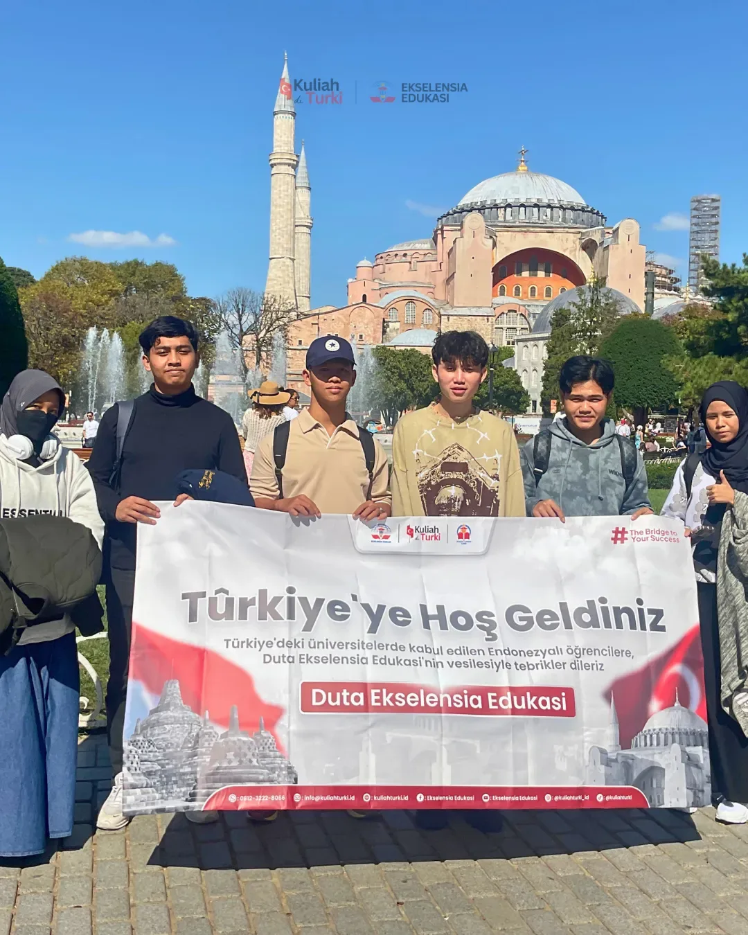 Peserta Ekselensia Edukasi tiba di Istanbul, depan Hagia Sophia