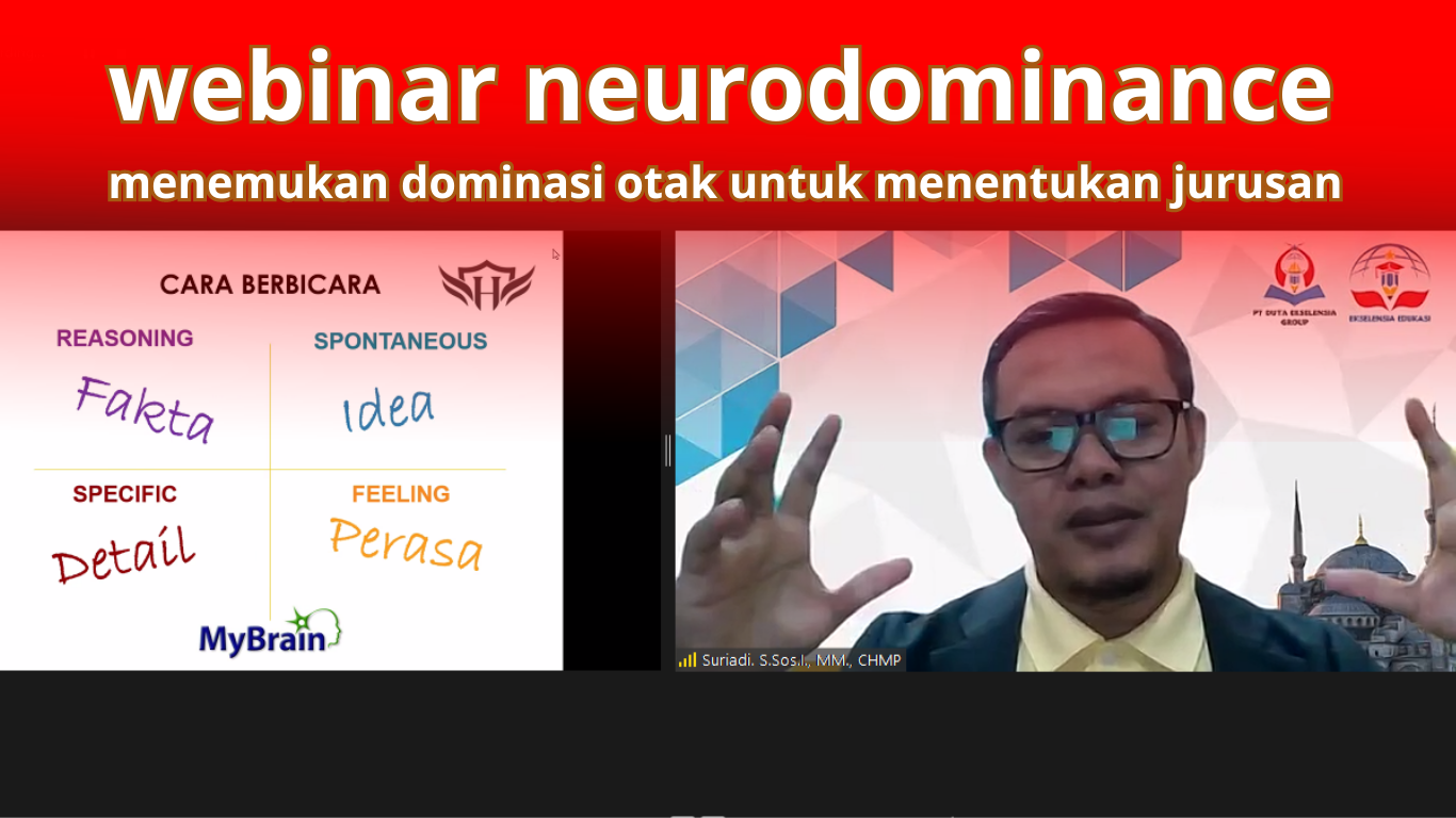 Webinar Neurodominance: Menemukan 4 Dominasi Otak untuk Menentukan Jurusan Kuliah yang Tepat di Turki